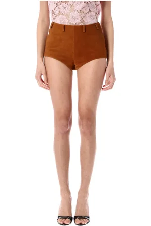 Self-Portrait Shorts, Dam, S, Mocka, Brun Mocka Figursydda Shorts Ss25