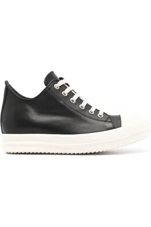 Rick Owens Skor, Dam, 40 EU, Läder, Snygga Läder Låga Sneakers