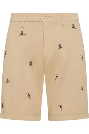 sun68 Shorts, Herr, W29, Bomull, Broderade Chino-shorts i bomullsblandning