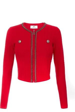 Elisabetta Franchi Stickade tröjor & koftor, Dam, M, Stiliga Sweaters för en chic look
