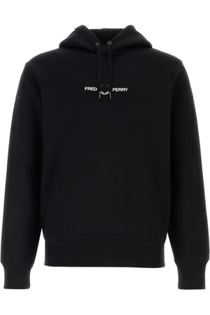 Fred Perry Sweatshirts & Hoodies, Herr, XL, Polyester, Svart Polyesterblandning Sweatshirt