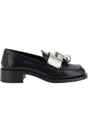 Prada Skor, Dam, 37 EU, Läder, Läderloafers med Blockklack