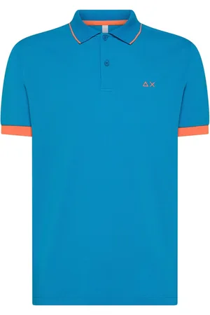 sun68 Topp, Herr, 3Xl, Bomull, Randig polotröja med fluorescerande accenter