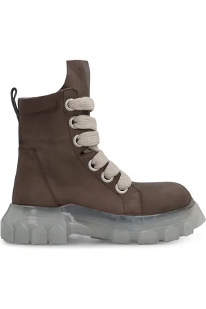 Rick Owens Skor, Herr, 40 EU, Läder, Läder snörstövlar med sidoficka