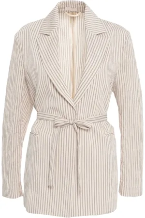 Liu Jo Jacka, Dam, M, Randig Rose Blazer med Midjebälte