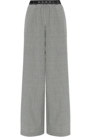 Marni Byxor, Dam, S, Polyester, Lös sittande byxor med rutmönster
