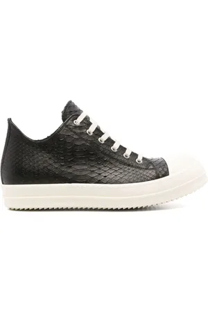 Rick Owens Skor, Herr, 41 EU, Läder, Svart Läder Avslappnade Sneakers