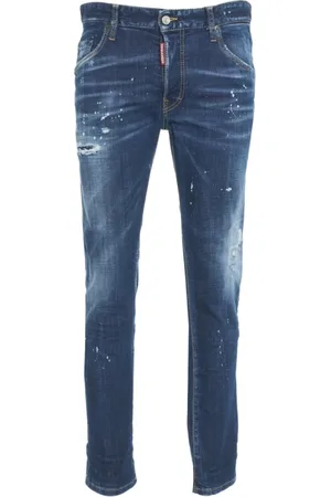 Dsquared2 Jeans, Herr, S, Blå Skater Jeans Med Distressed Look