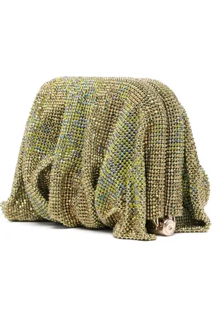BENEDETTA BRUZZICHES Väska, Dam, ONE Size, Grön Kristallnät Clutchväska