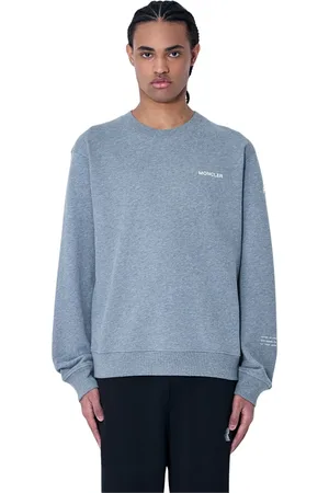 Moncler Sweatshirts & Hoodies, Herr, M, Bomull, Bomull-Jersey Logo Motif Sweatshirt