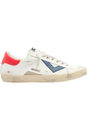 4b12 Skor, Herr, 43 EU, Läder, Vita sneakers för män