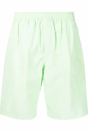 Y-3 Shorts, Herr, S, Polyester, Gröna Logobadshorts
