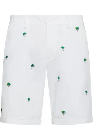 sun68 Shorts, Herr, W34, Bomull, Broderade Chino Shorts i bomullsblandning
