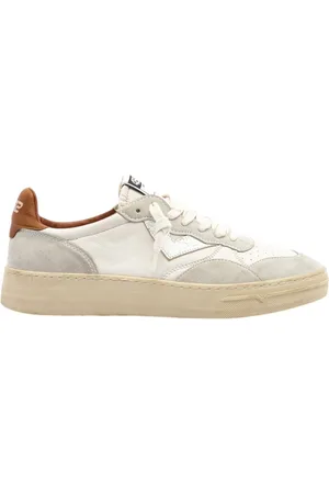 4b12 Skor, Herr, 43 EU, Läder, Vita Hyper Sneakers för Män
