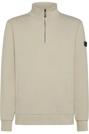 Peuterey Sweatshirts & Hoodies, Herr, XL, Half Zip Sweater Dory Tapioca