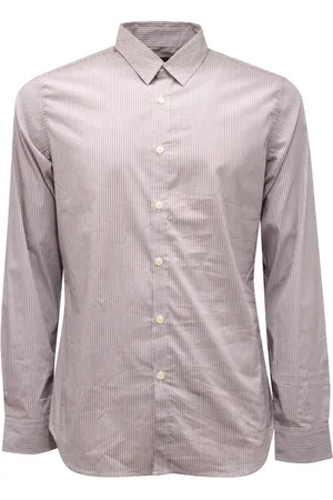Paul Smith Skjorta, Herr, S, Slim Fit Randig Skjorta Grön/Bordeaux/Vit