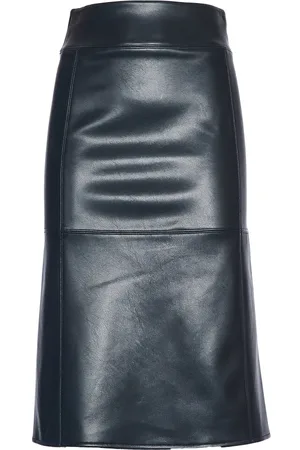 Max Mara Kjol, Dam, L, Blå Flared Midi Kjol med Slits