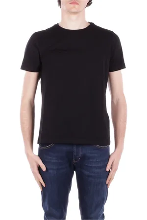GCDS Topp, Herr, L, Bomull, Svart Logotyp T-shirt Slim Fit