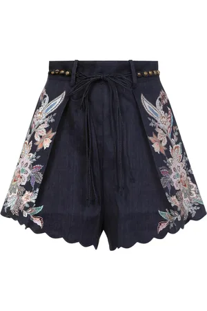 ZIMMERMANN Shorts, Dam, XS, Korta Tuck Shorts för Kvinnor