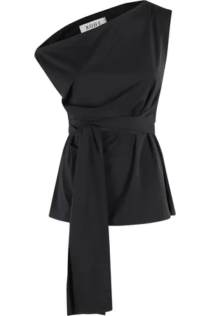 Rohe Topp, Dam, M, Asymmetrisk Svart Topp med Midjeband
