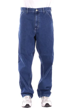 Carhartt Jeans, Herr, W32, Bomull, Logo Jeans med dragkedja och knappar