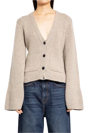 Khaite Stickade tröjor & koftor, Dam, XS, Cashmere V-Neck Cardigan med Fickor