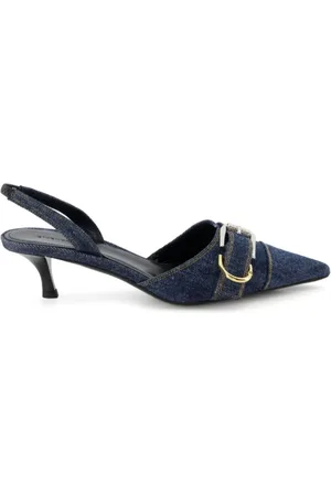 Givenchy Skor, Dam, 37 EU, Blå Slingback Kitten Heel Skor