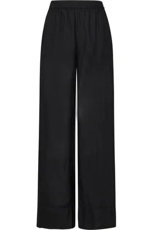 FISICO Byxor, Dam, S, Svarta Palazzo Byxor Stilfull Chic Look