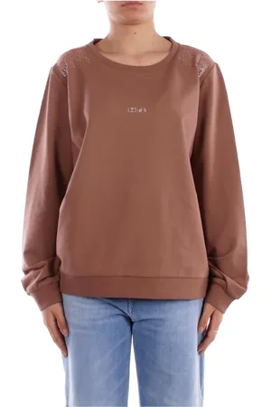 Liu Jo Sweatshirts & Hoodies, Dam, M, Bomull, Brun Sport Logo Tröja