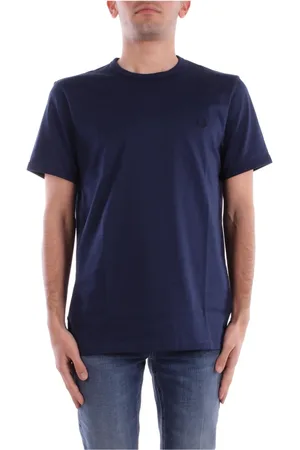 Fred Perry Topp, Herr, XL, Bomull, Blå Logo Front T-shirt Polo