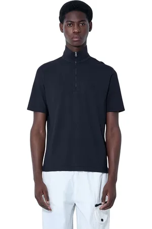 C.P. Company Topp, Herr, XL, Bomull, Bomull Jersey Half-Zip Polo Shirt