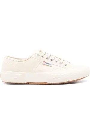 Superga Skor, Herr, 44 1/2 EU, Vit Snörad Sneaker med Gummisula