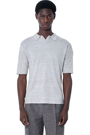 The Row Topp, Herr, L, Linne, Textured Linne Polo Topp