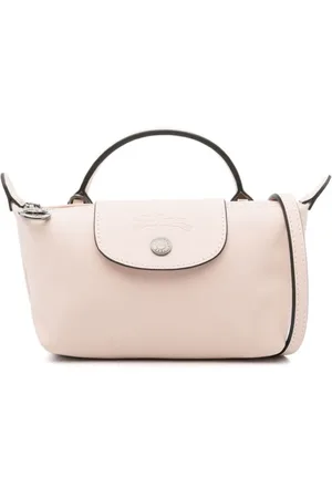 Longchamp Väska, Dam, ONE Size, Rosa Kalvskinn Väska med Fällbar Klaff