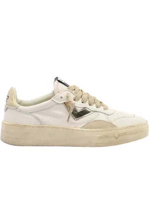4b12 Skor, Dam, 36 EU, Läder, Gyllene Hyper Sneakers för kvinnor