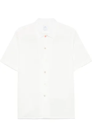 Paul Smith Skjorta, Herr, S, Bomull, Vit Bomull Skjorta Stilren Casual Formell