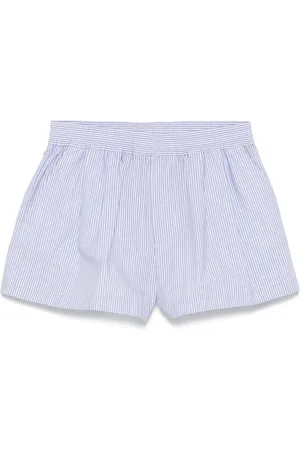 Dsquared2 Shorts, Dam, 3Xs, Blå elastisk midja shorts med logotyp