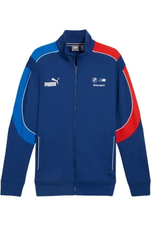 PUMA Sweatshirts & Hoodies, Herr, L, Racingstil Jacka med Distinkta Ränder