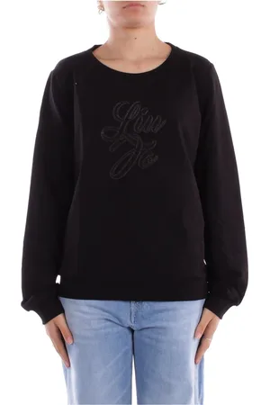 Liu Jo Sweatshirts & Hoodies, Dam, L, Bomull, Svart Sport Logo Tröja