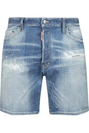 Dsquared2 Shorts, Herr, S, Denim, Denim Bermuda Shorts med Urban Stil