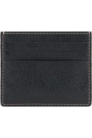 Brunello Cucinelli Accessoarer, Herr, ONE Size, Läder, Kornigt Läderkorthållare