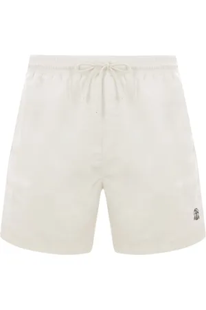 Brunello Cucinelli Badkläder, Herr, L, Nylon, Nylonbadshorts med logobroderi