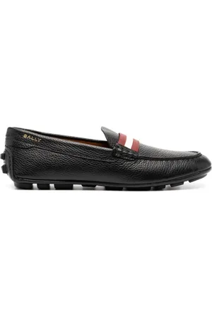 Bally Skor, Herr, 42 EU, Svart Moccasin med Logotyp