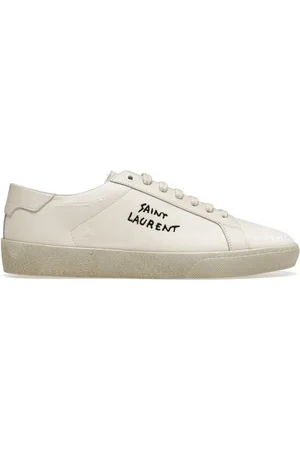 Saint Laurent Skor, Herr, 40 EU, Bomull, Court Classic Sl/06 Broderade Sneakers