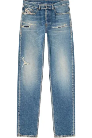 Diesel Jeans, Herr, W30, Bomull, Regular Fit Förstörda Jeans