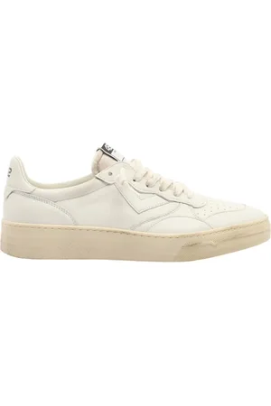 4b12 Skor, Herr, 43 EU, Läder, Vita Hyper Sneakers för Män