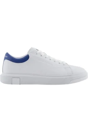 Armani Exchange Skor, Herr, 41 EU, Läder, Vita Lädersneakers Stiligt Komfort