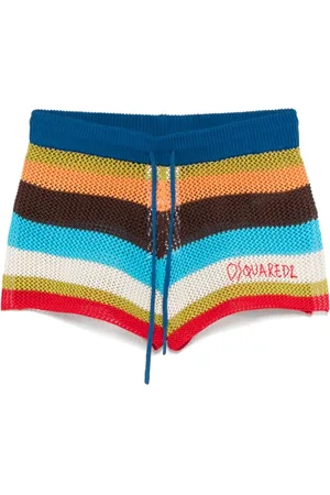 Dsquared2 Shorts, Dam, S, Brun Randig Dragsko Byxor