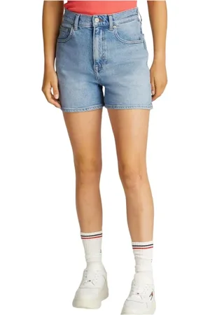 Tommy Hilfiger Shorts, Dam, W29, Denim, Högmidjade Mom Fit Denim Shorts