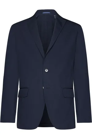 LOW BRAND Jacka, Herr, 3Xl, Bomull, Blå Klassisk Revers Jacka Komfort Passform